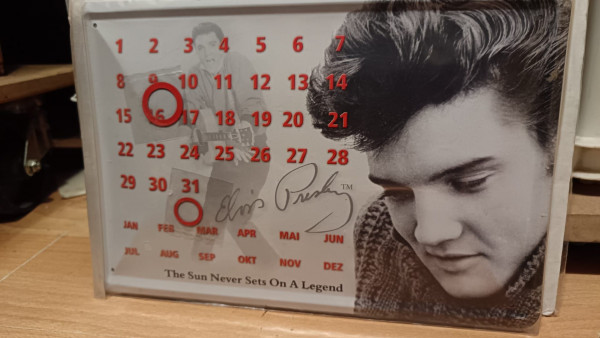 Kalender/Blechschild Elvis Presley