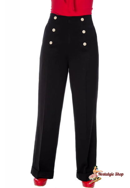 Banned - ADVENTURES AHEAD High Waisted MARLENE Hose Schwarz