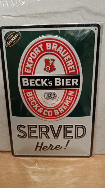 Becks Bier Blechschild