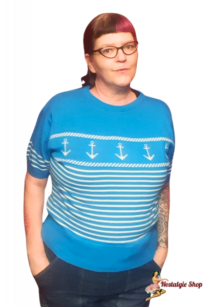 Pretty Vacant - Anchors Jacquard Knit Anchors Blue