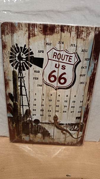 Route 66 Kalender/Blechschild